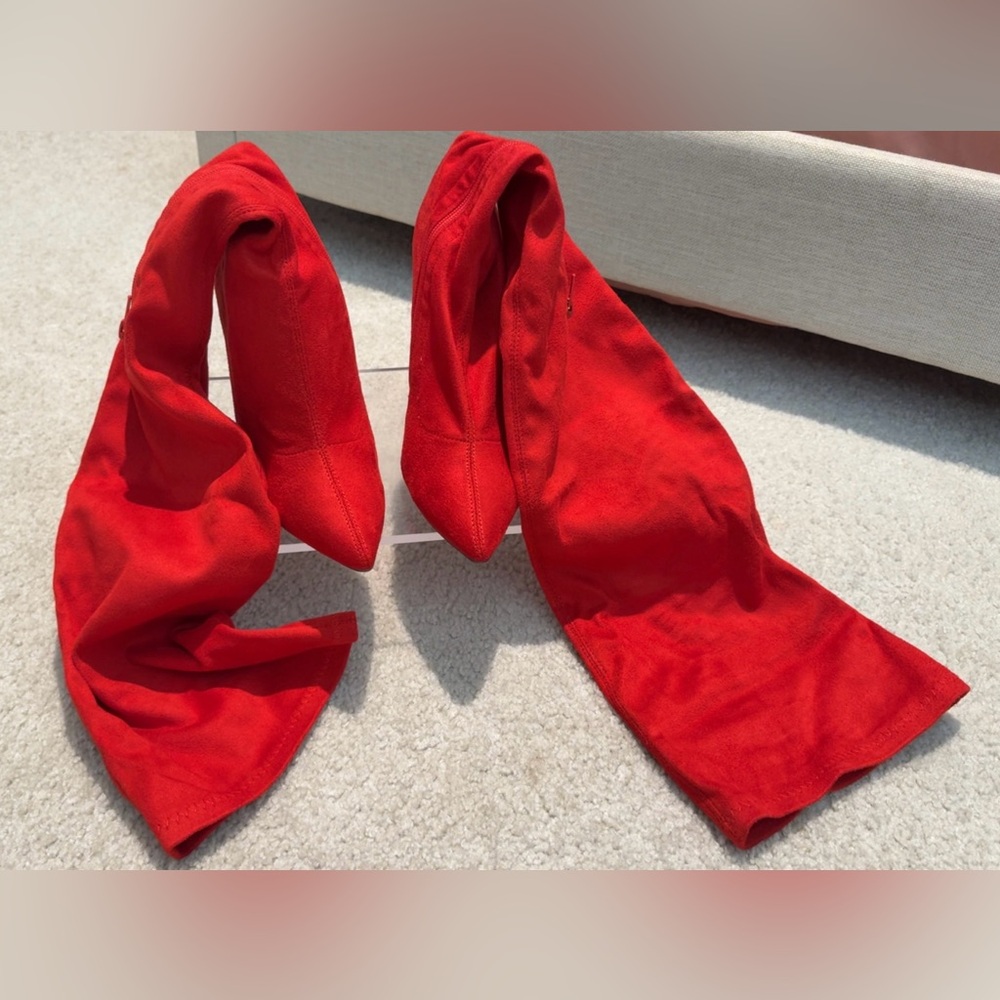 Red Over the Knee Boot